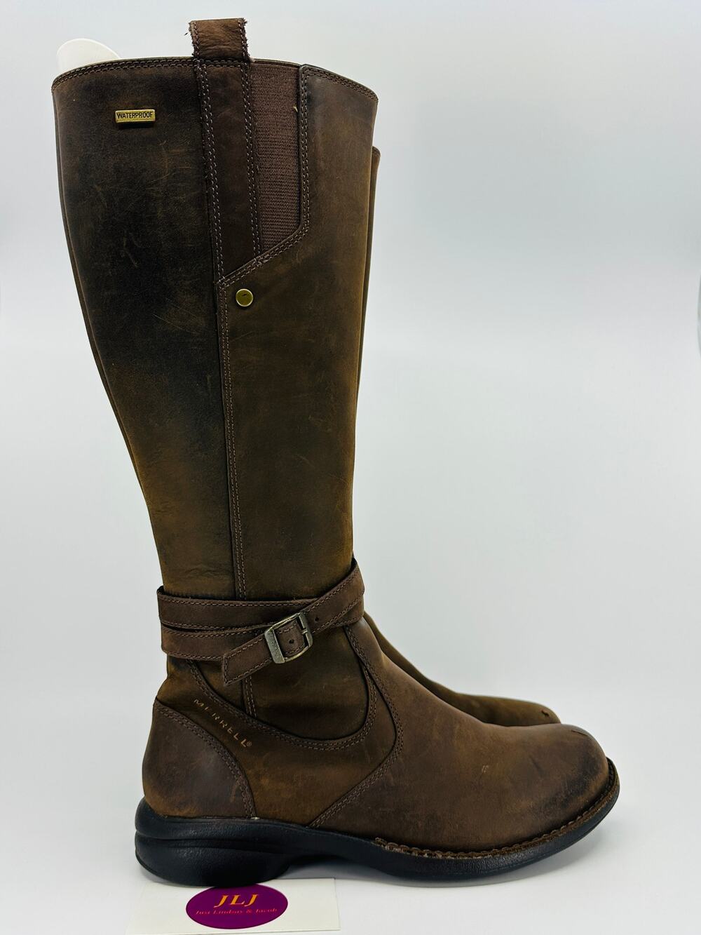 Merrell Women's Captiva Tall Brown Waterproof Leather Boots J56032 Size 6